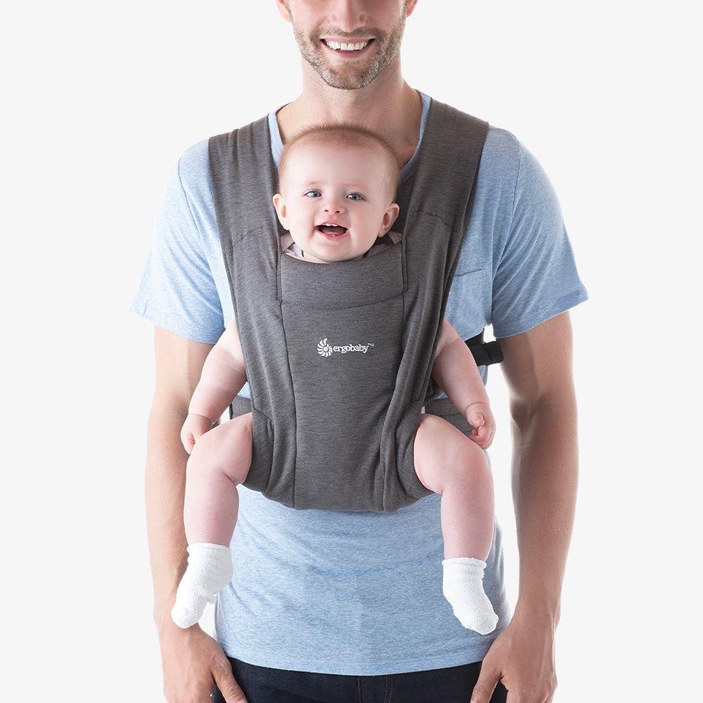 Ergobaby Embrace draagzak Knit in Heather Grey voor pasgeboren baby’s