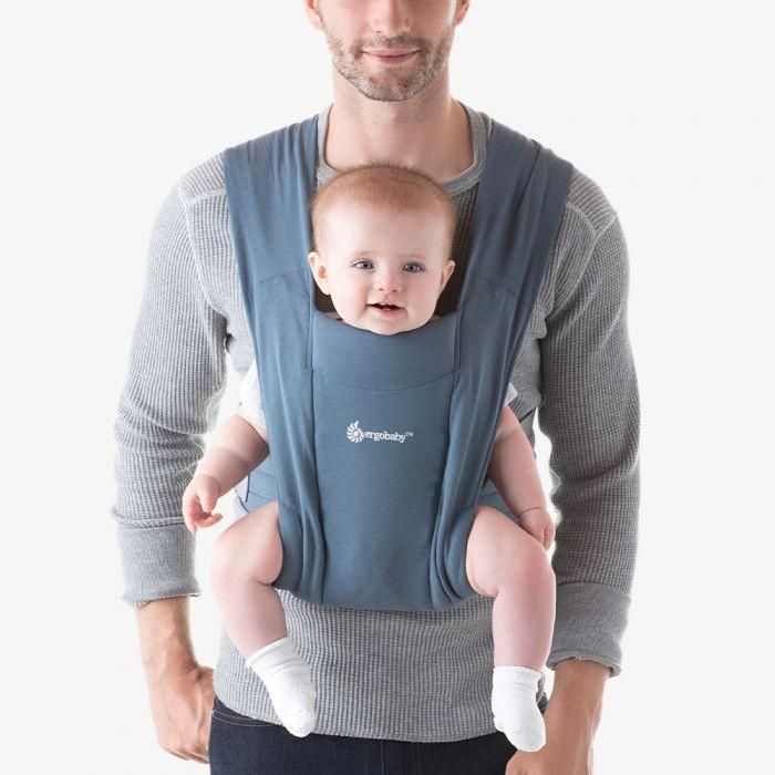 Ergobaby Embrace draagzak Knit in Oxford Blue voor pasgeboren baby’s