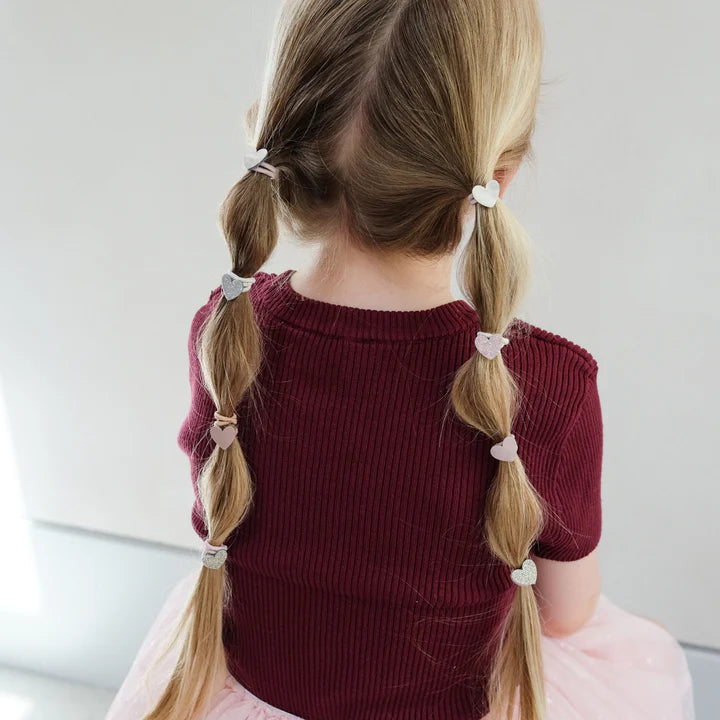 Mimi & Lula - Haarelastiekjes Glitter Hartjes