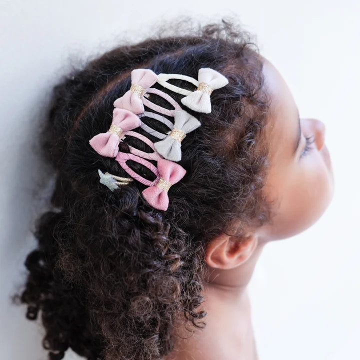 Mimi & Lula - Haarspelden Tinkerbell Fluwelen Strikjes | Roze