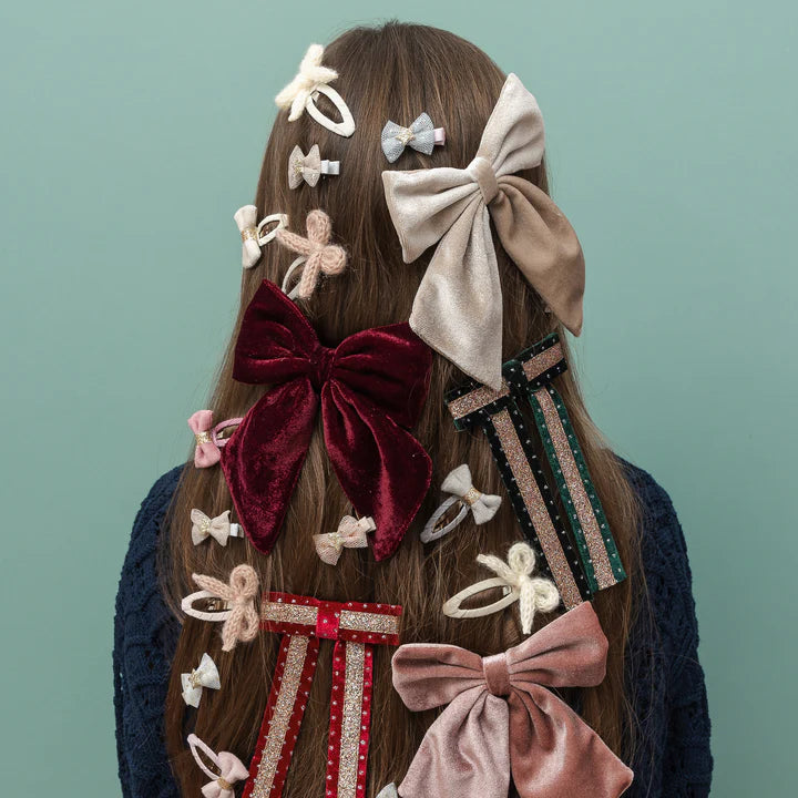 Mimi & Lula - Haarspelden Tinkerbell Fluwelen Strikjes | Roze