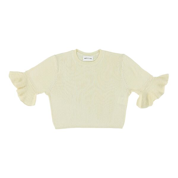 Morley - Trui Waleska Cropped | Shiny Cream