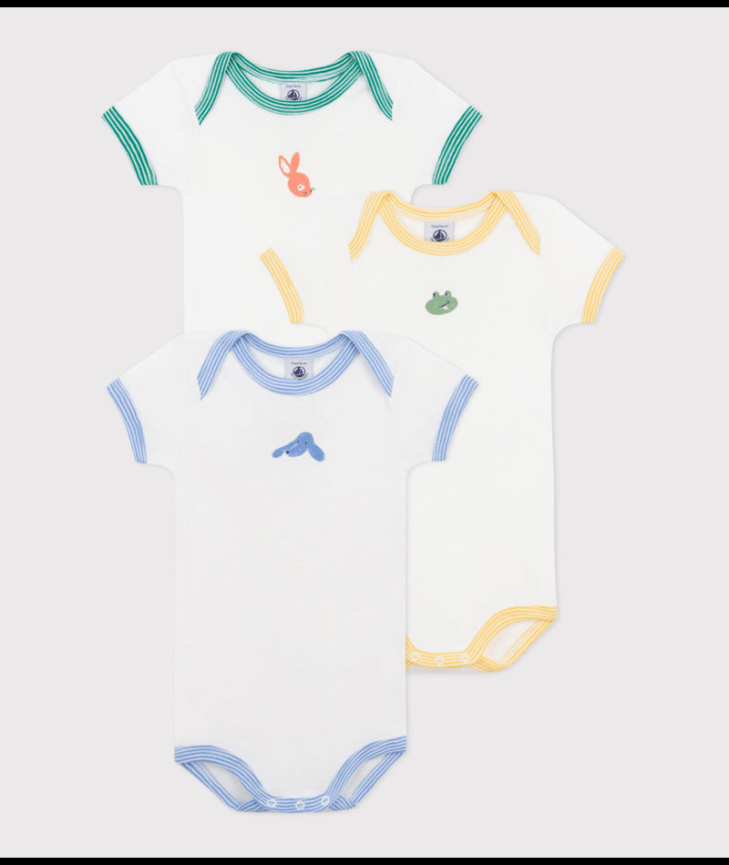 Body Korte Mouwen Animals Blue / Green / Yellow Variante 1 (3pack)
