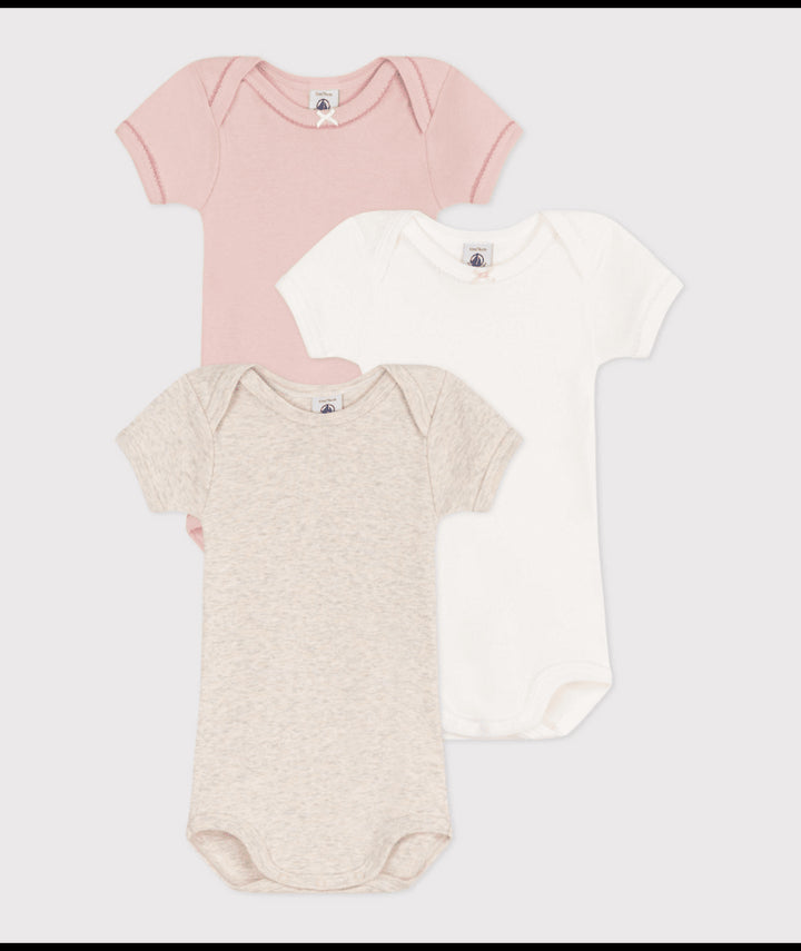 Body Korte Mouwen Sand Melange / Pink / White Variante 1 (3pack)