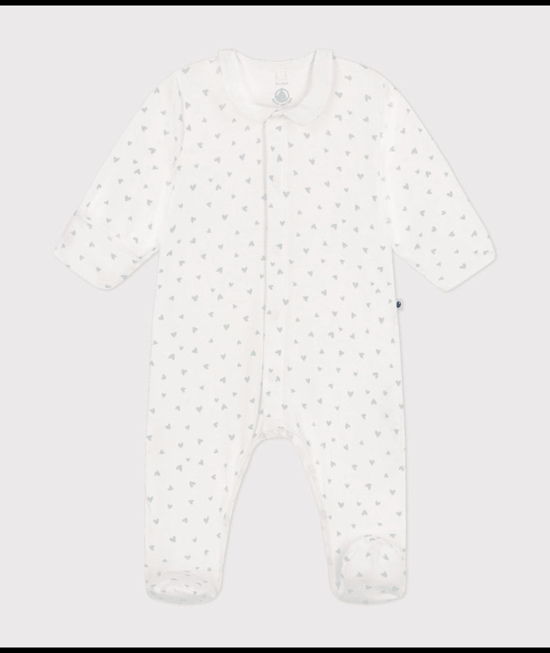 Pyjama Met Voetjes Blue Little Heart Marshmallow / Gomme