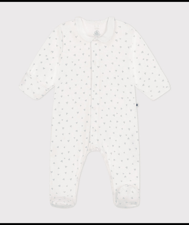 Pyjama Met Voetjes Blue Little Heart Marshmallow / Gomme