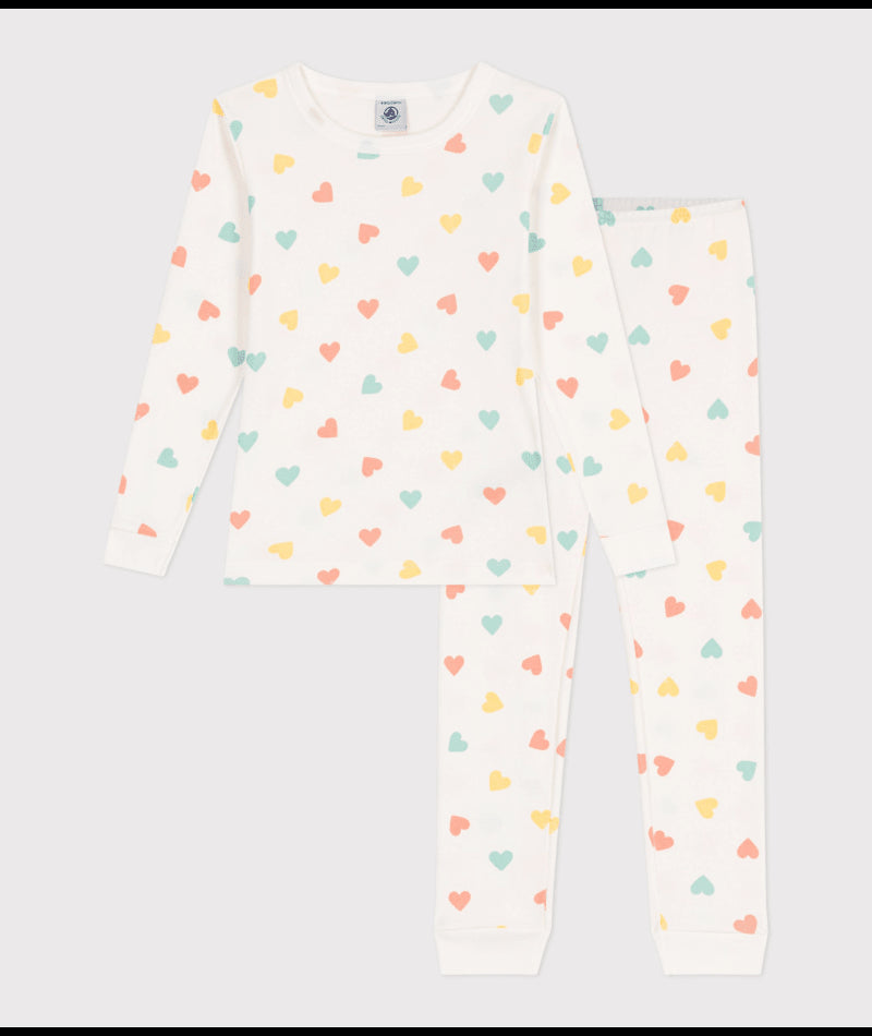 Pyjama 2-delig Large Multi Hearts Marshmallow / Multi