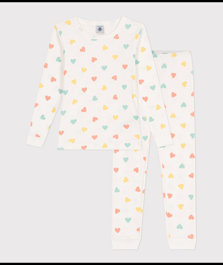 Pyjama 2-delig Large Multi Hearts Marshmallow / Multi