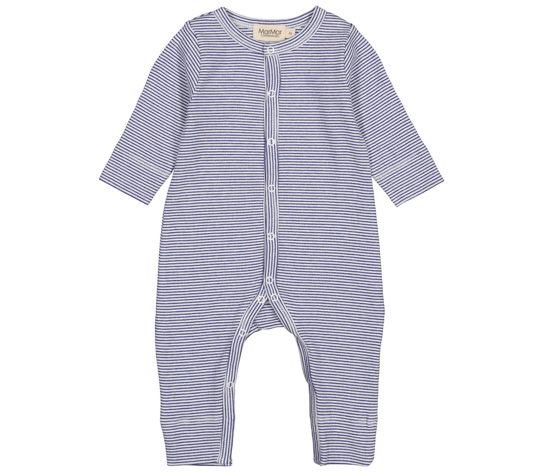 Kruippakje Rukana Fine Rib Stripe Blue