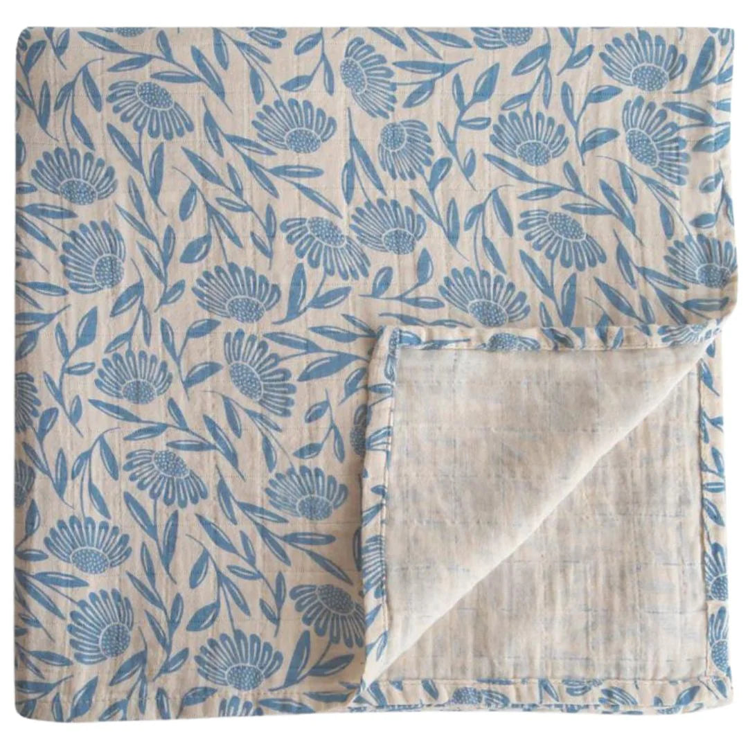 Tetradoek 120 x 120 cm Blue Flowers
