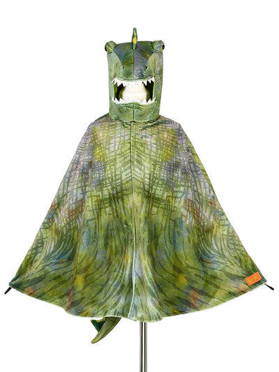 Verkleedcape T Rex Green mt 4-7j