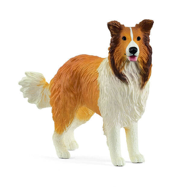 Schleich – Speelfiguur Collie | Wit & Bruin