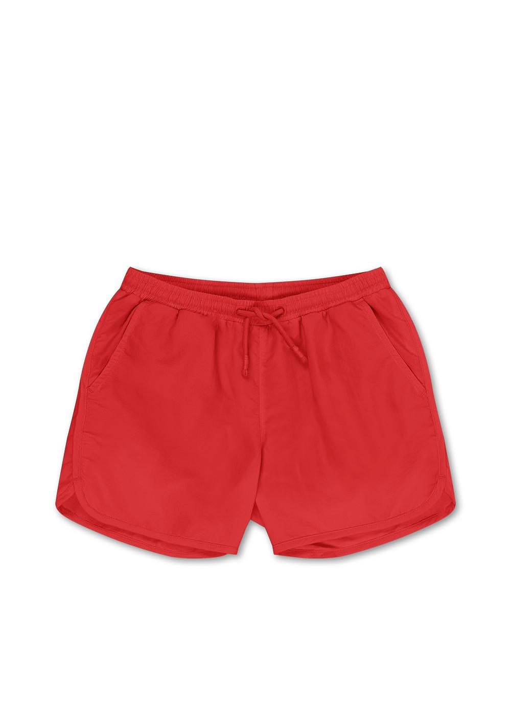 Rode zwemshort voor kinderen van Konges Slojd, model Mitch, ideaal voor strand en zwembad