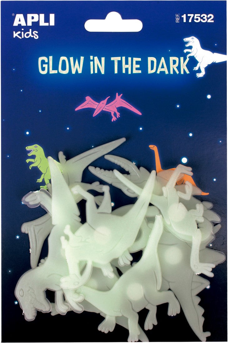 Apli - Stickers Glow In The Dark Dino (9 stuks)