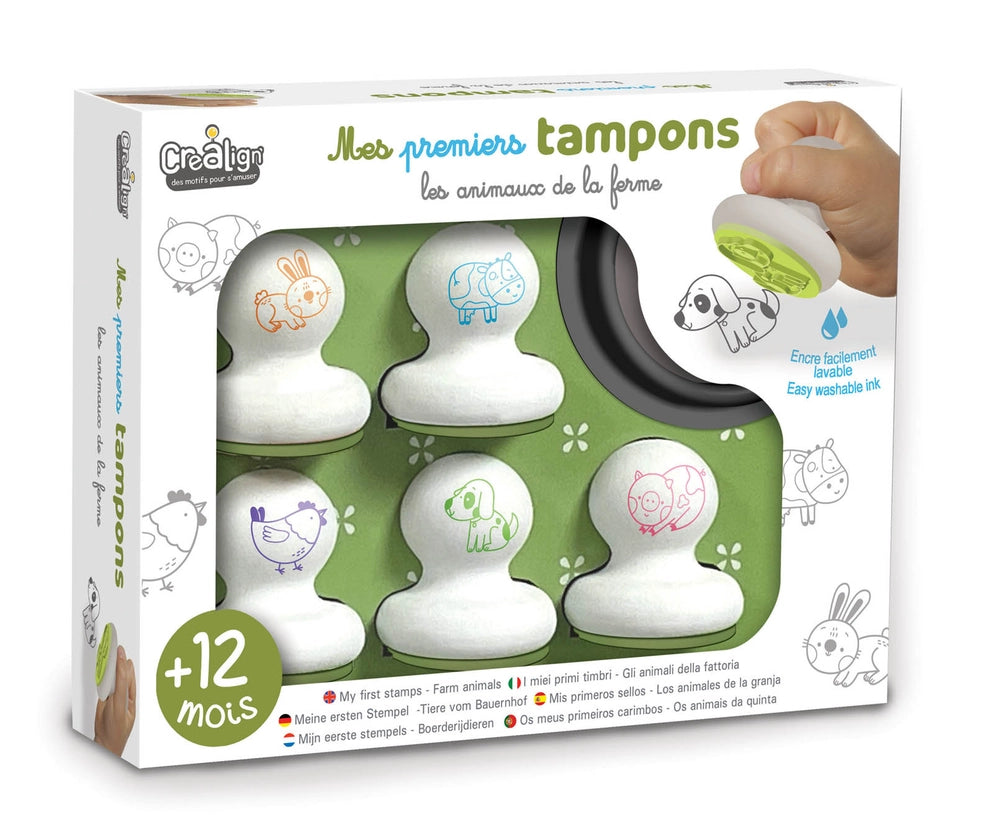 Crea Lign - Mijn Eerste Stempels 5-pack | Boerderijdieren
