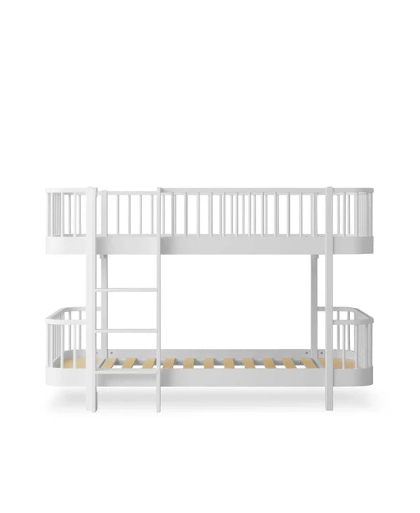 Stapelbed 90 x 200 cm Wood Original Low Bunk Bed White
