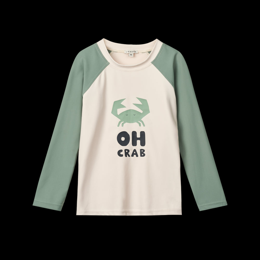 Liewood - Zwem T-shirt Noah | Oh Crab Sandy / Peppermint