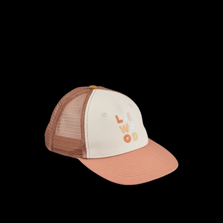 Liewood Delia trucker pet in Tuscany Rose Multi Mix met ademend gaas en zonneklep