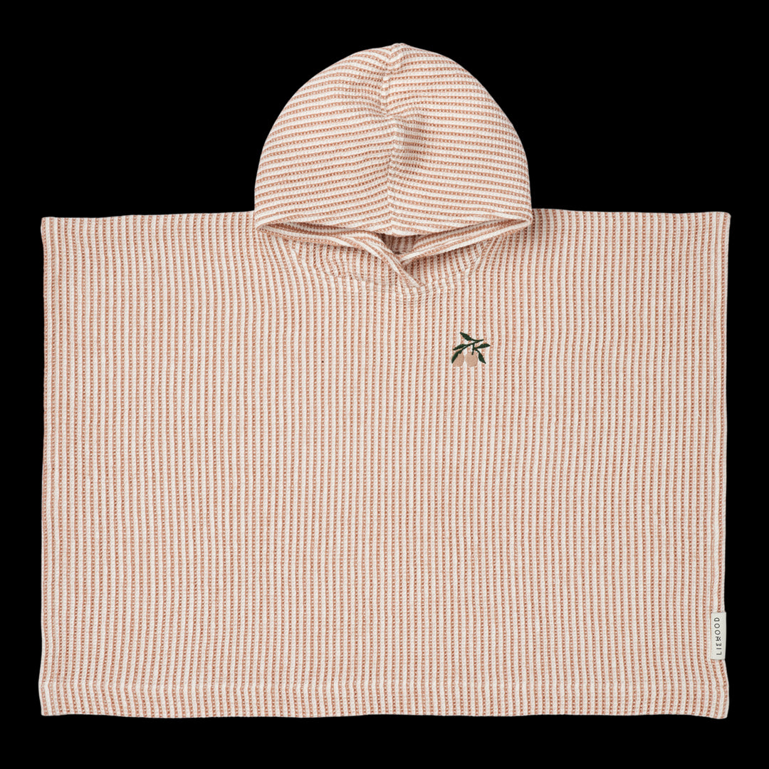 Liewood - Poncho Paco Embroidery | Y/D Stripe Tuscany Rose / Creme De La Creme