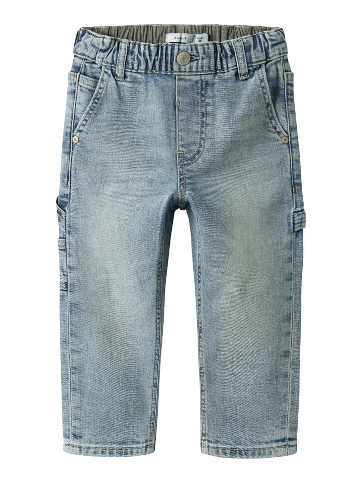 Blauwe tapered fit jeans van Name It met verstelbare taille en zakken
