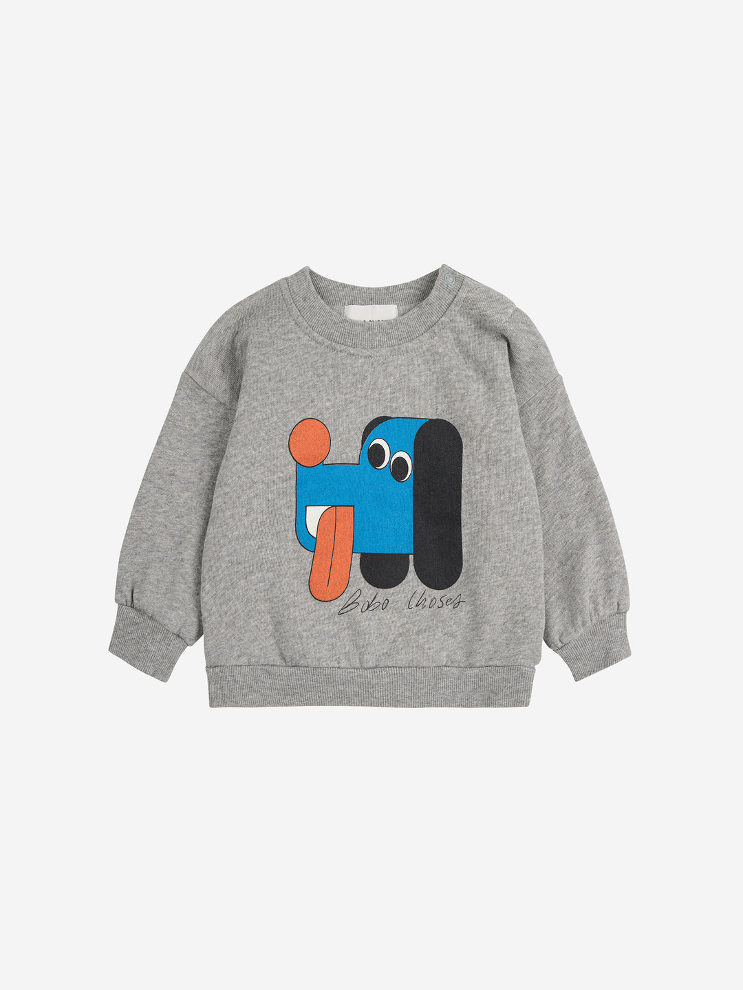 Bobo Choses - Sweater Baby Doggy Mate Light Heather Grey