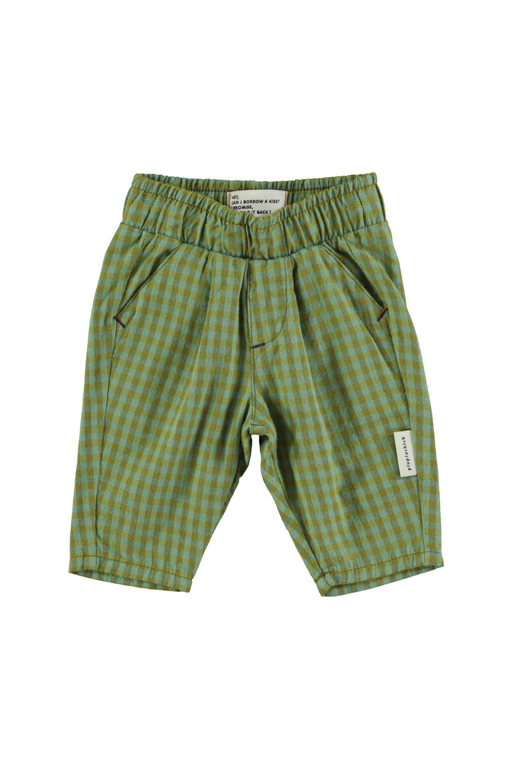 Piupiuchick - Broek Baby Unisex Checkered Green