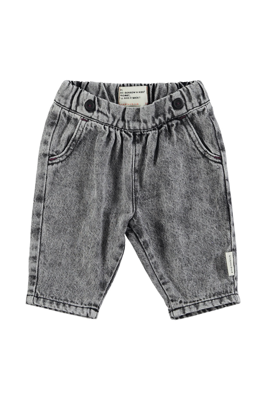 Piupiuchick - Jeans Broek Baby Faded Denim Washed Black