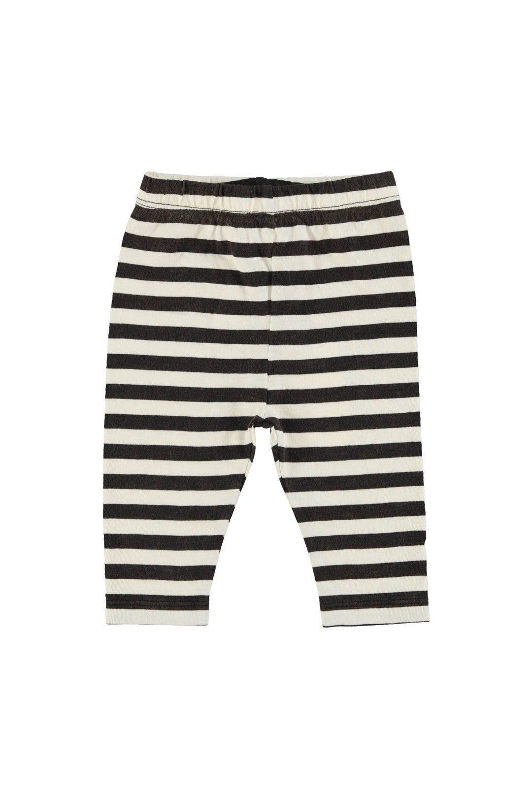 Piupiuchick - Legging Baby Jersey Flame Stripes Ecru / Black