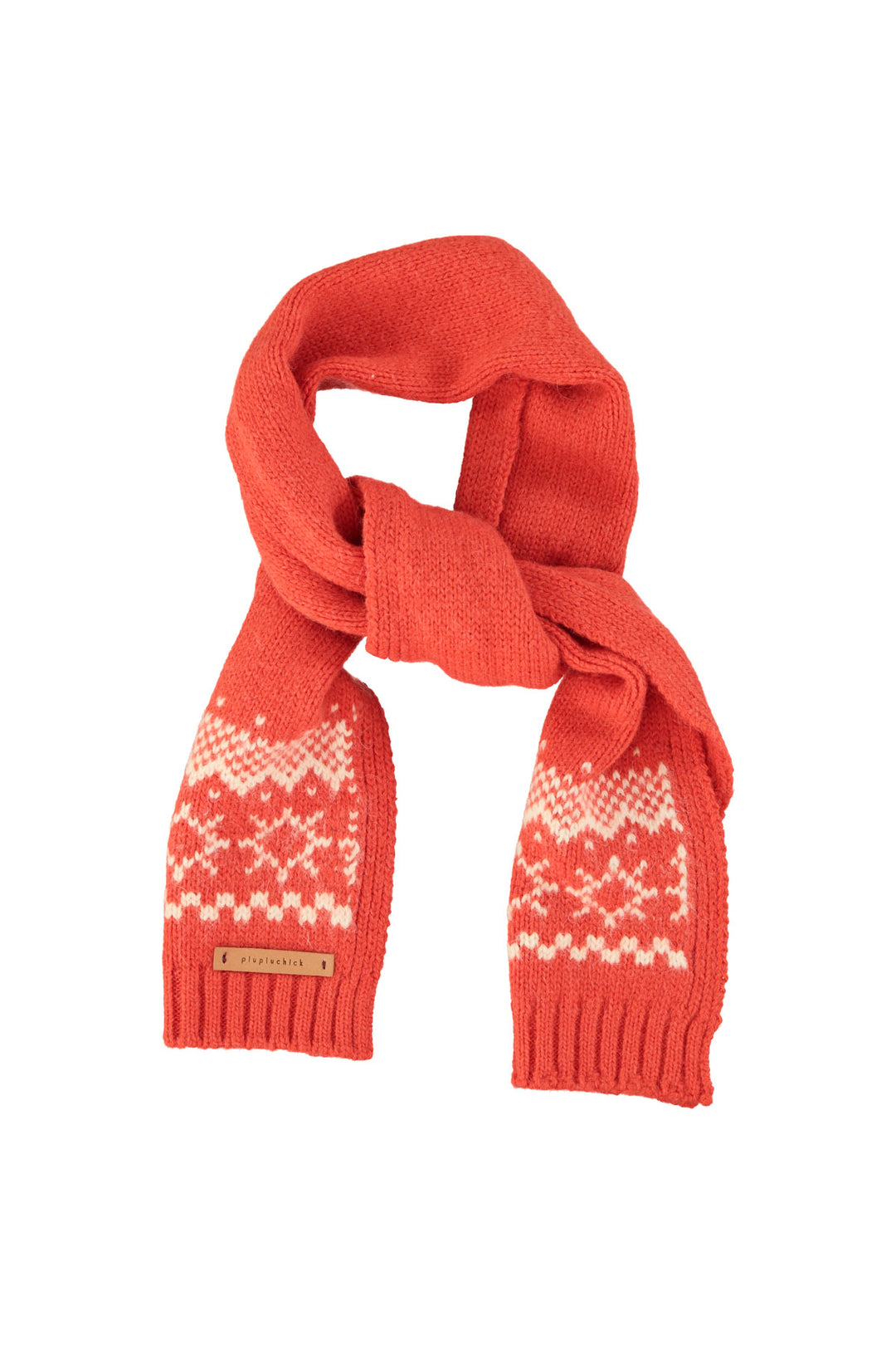 Piupiuchick - Sjaal Jacquard Knitted Red