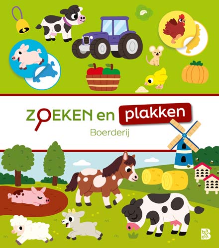 Standaard - Boek Zoeken En Plakken Boerderij | Met Stickers