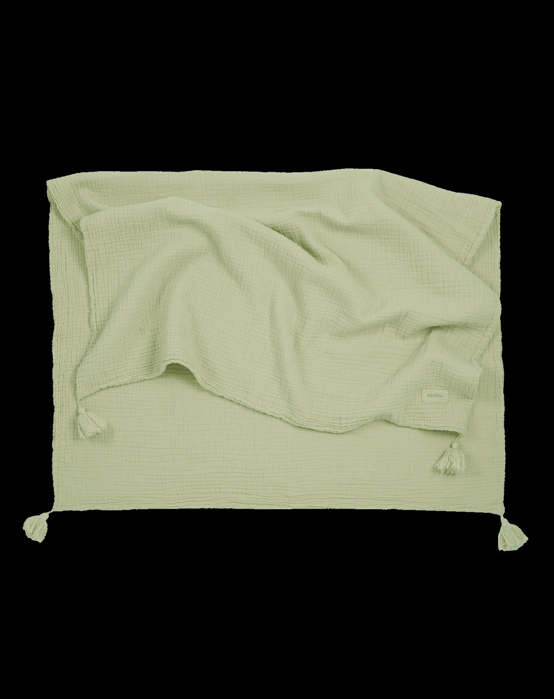 Nobodinoz - Deken 65 x 100 cm Wabi Sabi Double Muslin Green Matcha
