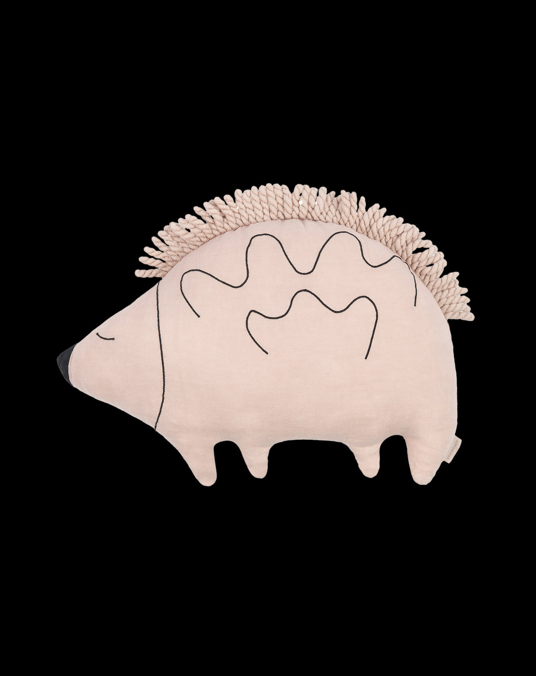 Nobodinoz - Kussen Hedgehog Enzo French Linen Mauve Pink