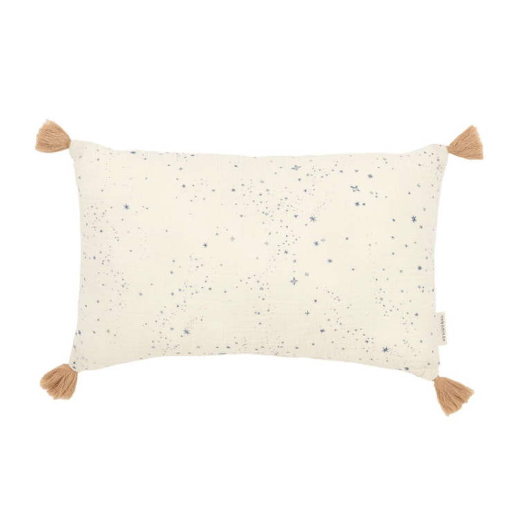 Nobodinoz - Kussen Wabi Sabi Tassel Blue Milky Way