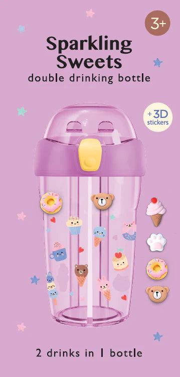 Petit Monkey - Drinkfles Sparkling Sweets | Met stickers