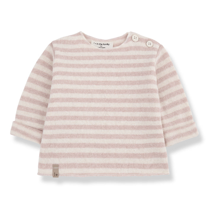 1+ In The Family - T-shirt Aubin Stripes Nude