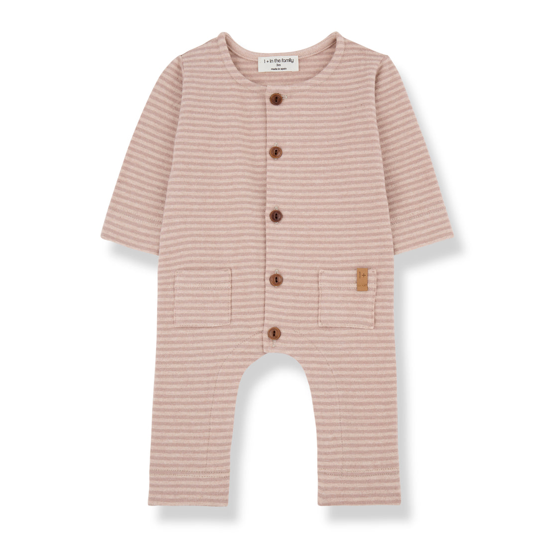 1+ In The Family - Kruippakje Albert Stripes Nude
