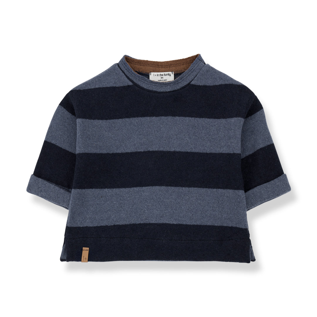 1+ In The Family - Sweater Knut Stripes Denim