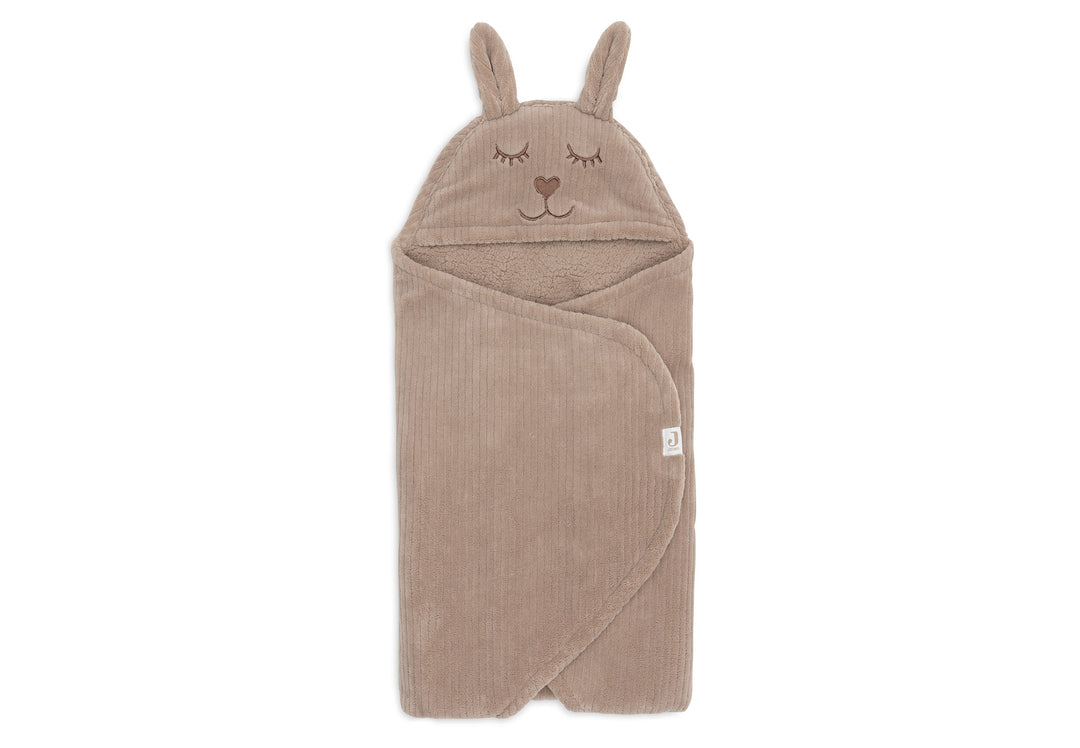 Jollein - Wikkeldeken Bunny Cloudy Rib Milky Coffee