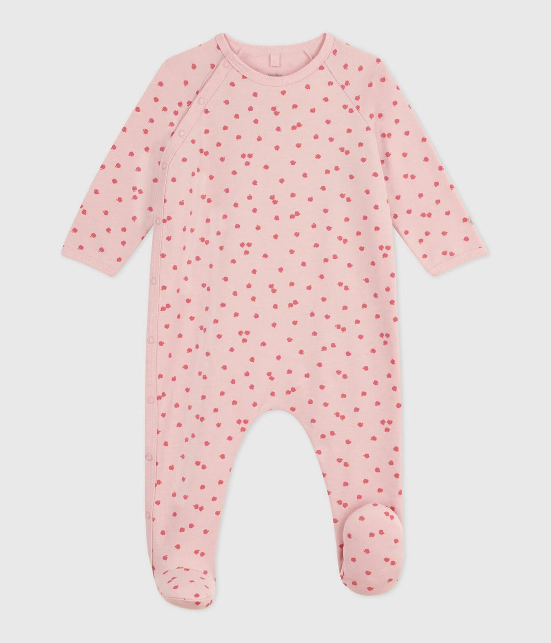 Petit Bateau pyjama met voetjes in Apple Joli / Multico