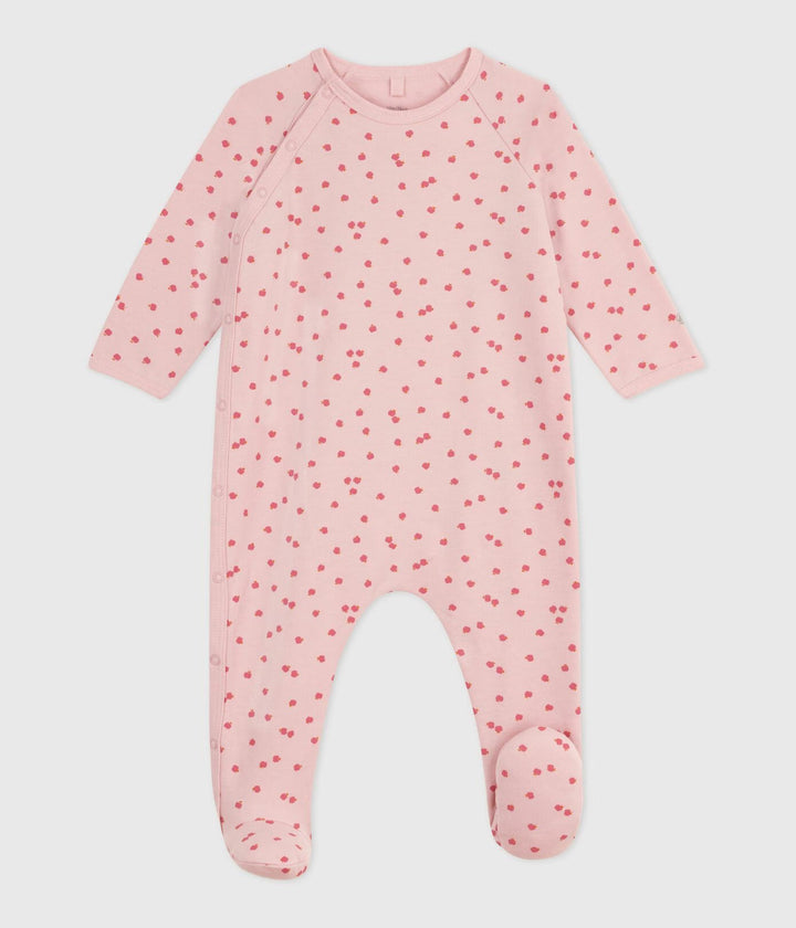 Petit Bateau pyjama met voetjes in Apple Joli / Multico