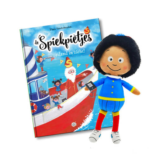 De Spiekpietjes - Boek Eiland In Zicht! + Pop Spiekpietje Dickie