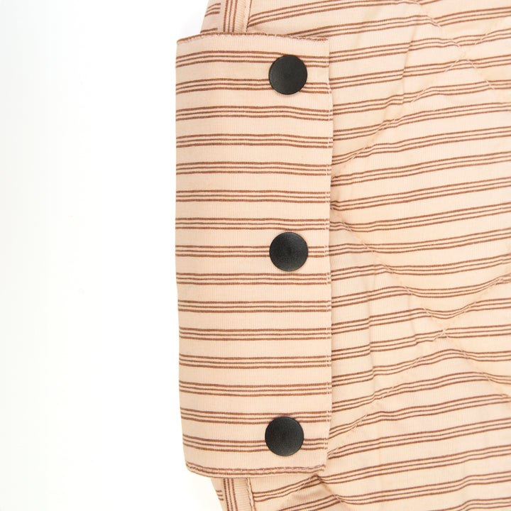 Play & Go opbergzak en speeldeken Organic Stripes Brown, gemaakt van biologisch katoen