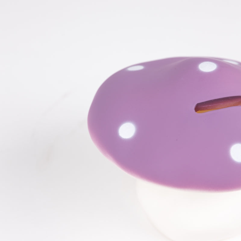 Egmont Toys spaarpot in paddenstoelvorm, lilakleurig met draaistop