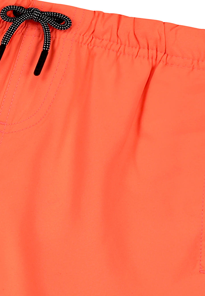 Shiwi Neon Orange Zwemshort Kids Mike met rekbare tailleband