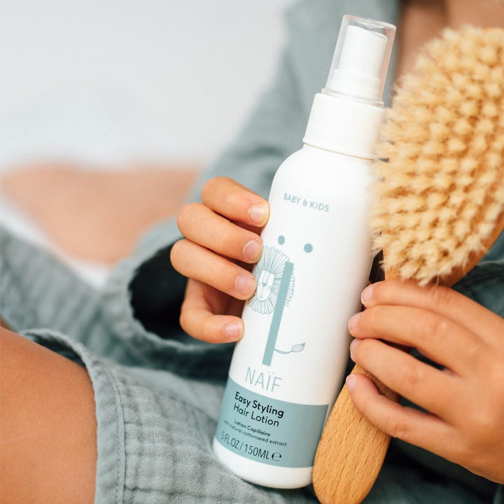 Naïf haarlotion 150ml voor baby en kind tegen klitten en pluis met katoenzaadolie