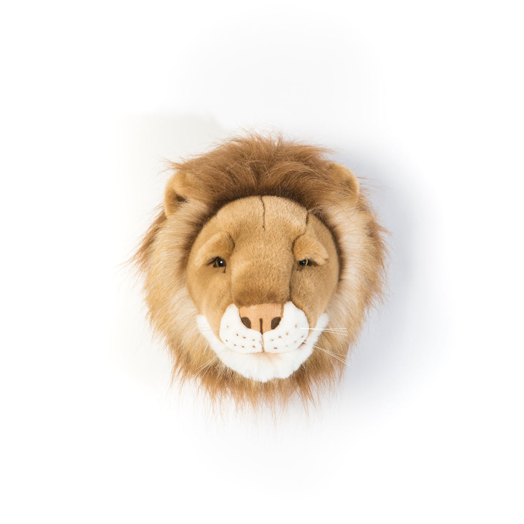 Cesar de leeuw dierenhoofd van Wild & Soft, goudbruin met manen, decor voor kinderkamer