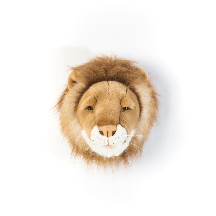 Cesar de leeuw dierenhoofd van Wild & Soft, goudbruin met manen, decor voor kinderkamer