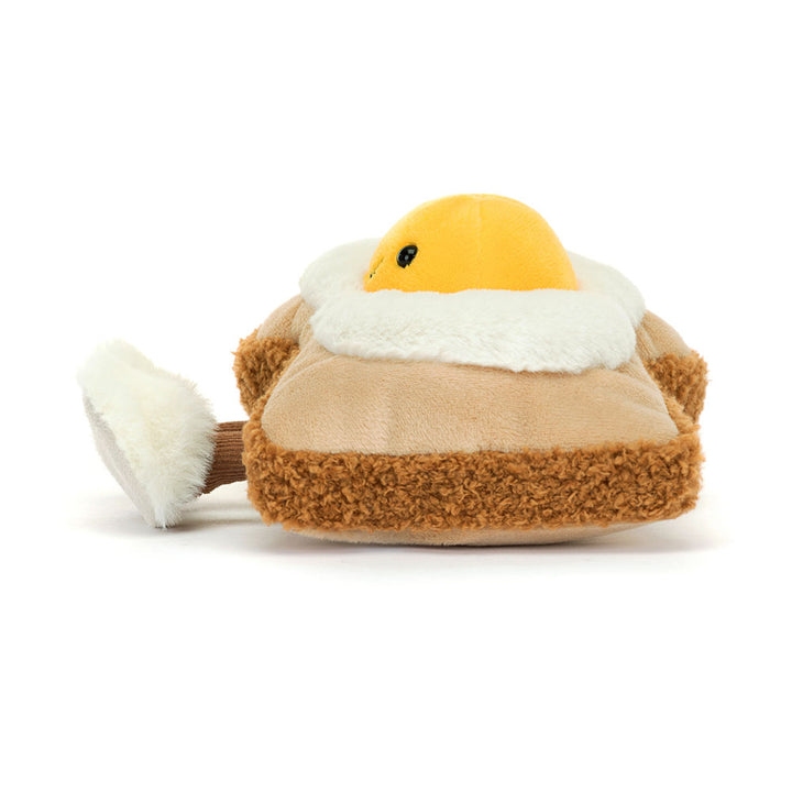 Jellycat knuffel Egglantine Egg On Toast met pluizig eitje en getextureerde toast