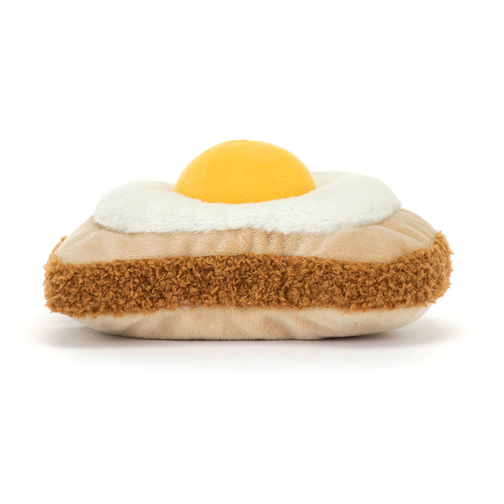Jellycat knuffel Egglantine Egg On Toast met pluizig eitje en getextureerde toast