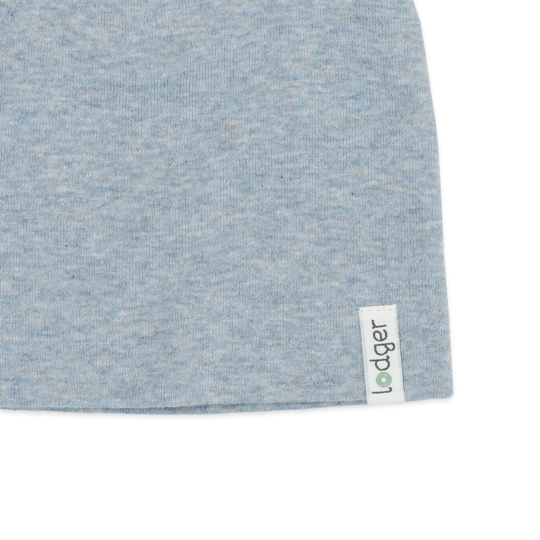Babymuts Lodger Beanie Melange in Blue Fogg – zacht biologisch katoen
